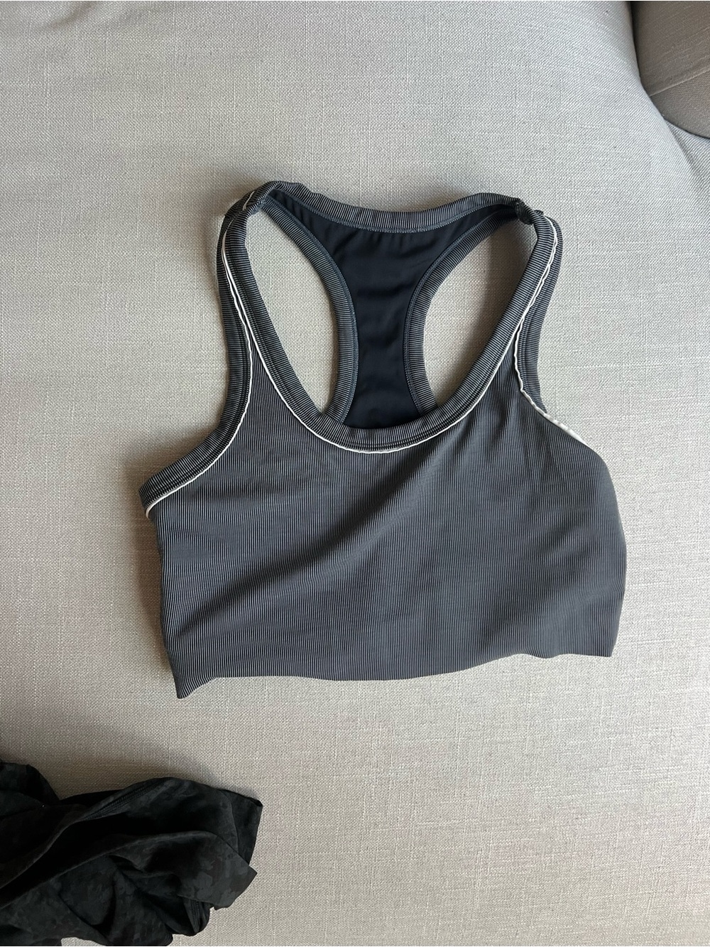 Splits59 Charcoal Racerback ribbed Sports tank